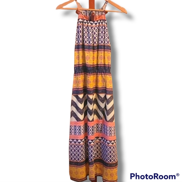Sanctuary Colorful Halter Summer Dress - Picture 1 of 9